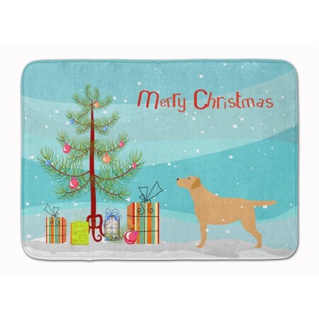 Carolines Treasures Yellow Labrador Retriever Christmas Machine Washable Memory Foam Mat BB2915RUG